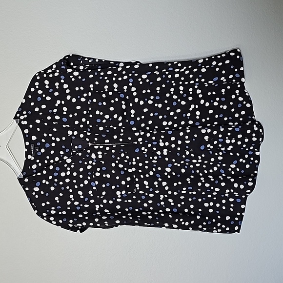 Torrid Office zip front dolman polka dota blouse size 0X - Picture 3 of 8